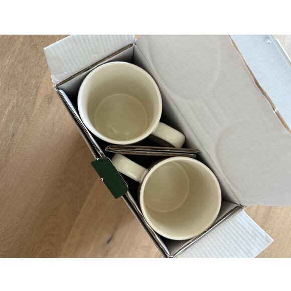 New Pottery Barn Stewart Plaid Set 4 Mugs - Picture 3 of 4